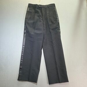 Sean Ray Men's Black Pleated Tuxedo Pants Size 29X27